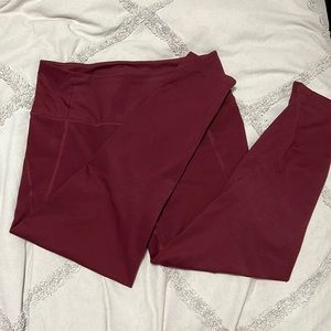 Girlfriend collective maroon leggings